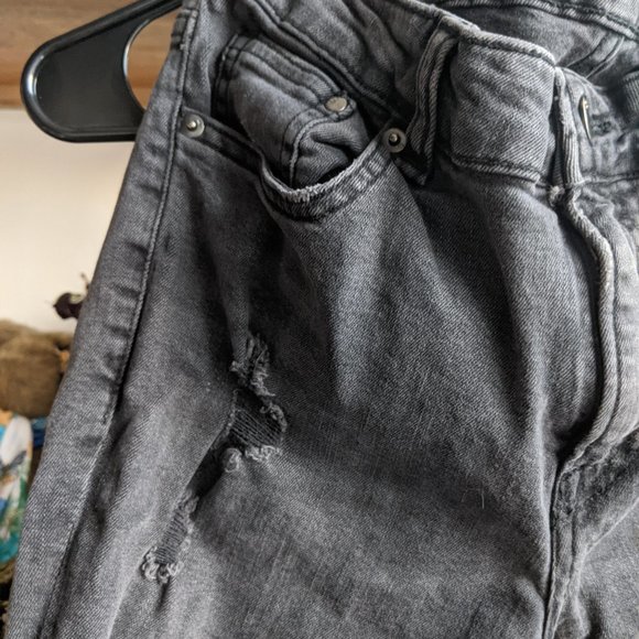 H&M Divided Grey/Gray Girlfriend Jeans sz 6 - Picture 3 of 10